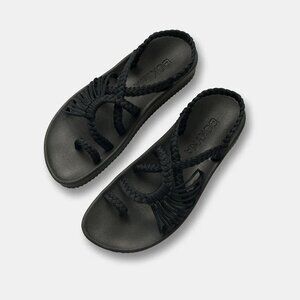 Bokyna Elevate Arch Support Comfort Sandals Black EU 40/US 9 NWOT Braided Strap